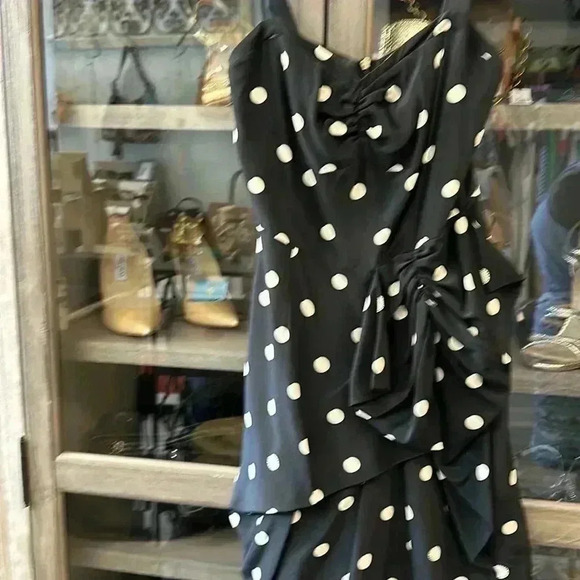 MARC BY MARC JACOBS "Hot Dot" Black and White Polka Dot Print Dress Size 2 - Picture 6 of 10